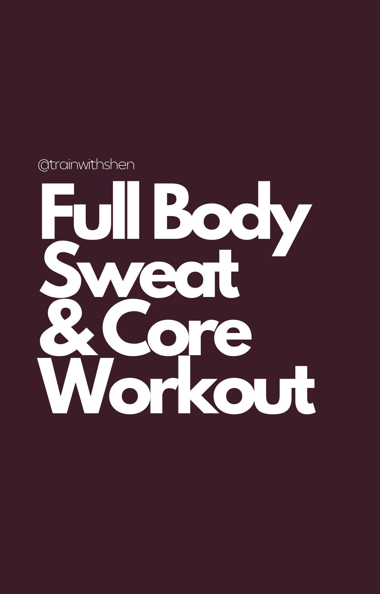 Full body conditioning workout by trainwithshen - sweat focused gym and core session