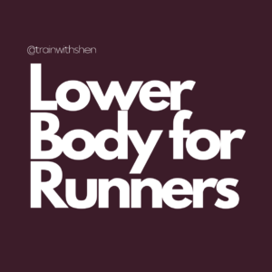 Lower body workout for runners by trainwithshen - strength training to support running